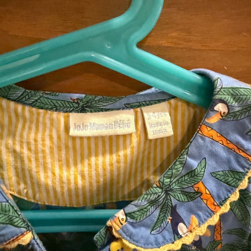 Girls Tropical Print Dress - Picture 3 of 3